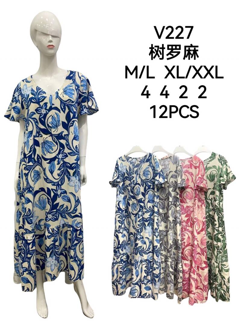 Sukienki damskie Roz M/L-XL-2XL, Mix kolor Paczka 12 szt